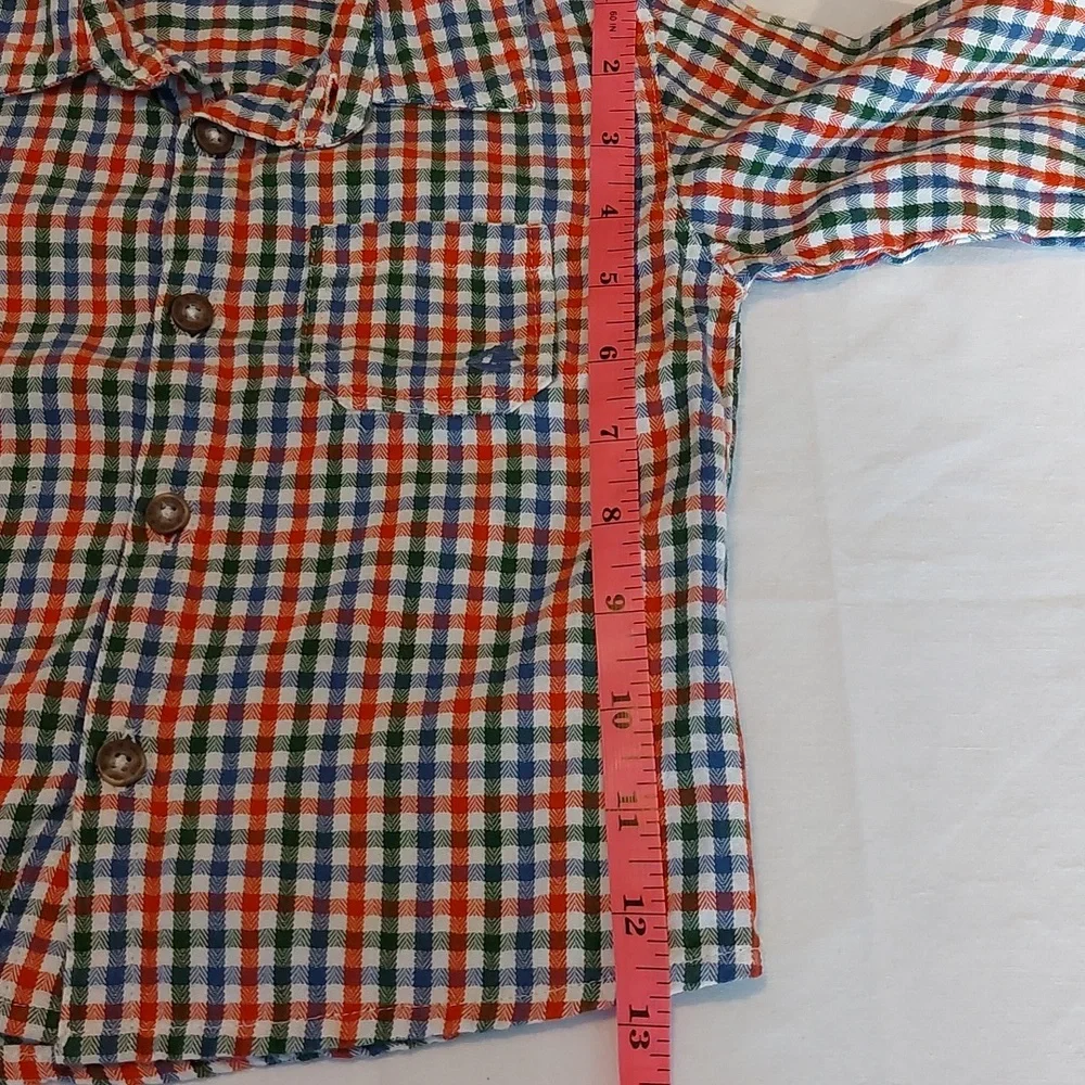 JoJo Maman Bébé Classic Plaid Button Shirt 18-24 months EUC
